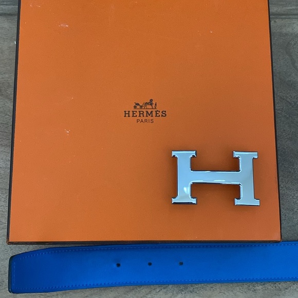 Hermes reversible H Palladium belt with box, dust bag and ribbon. - Picture 6 of 10